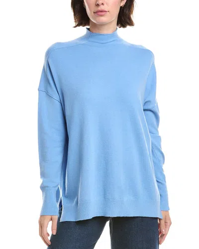 Fate Mock Neck Sweater In Blue