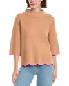 Fate Mock Neck Sweater In Brown
