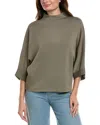 Fate Mock Neck Top In Gray