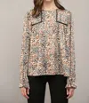 Fate Multi Color Animal Print Top In Ivory In Multi