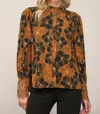 FATE ON YOUR SIDE BLOUSE IN CAMEL/BLACK
