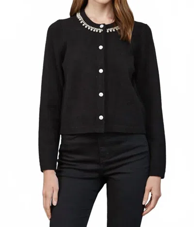 Fate Orla Embellished Cardigan In Black