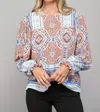 Fate Penny Peasant Top In Cream In White