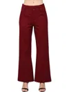 Fate Ponte Flare Pant In Burgandy In Red