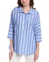 Fate Poplin Oversized Shirt In Blue