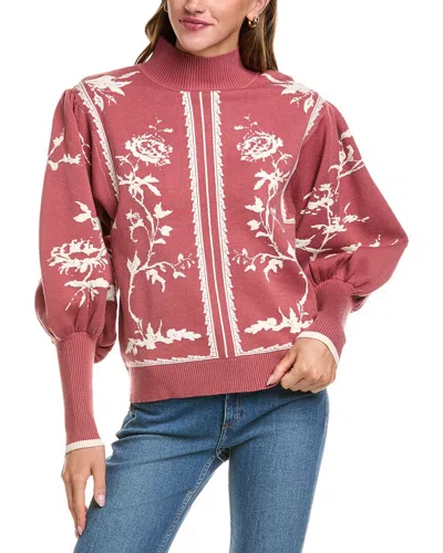 Fate Print Sweater In Red