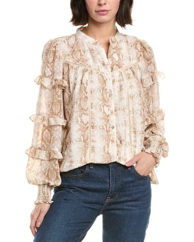 Fate Printed Blouse In Neutral