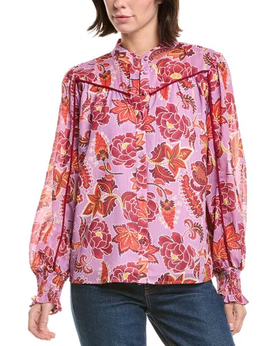 Fate Printed Blouse In Purple