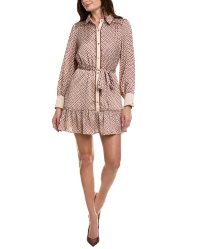 Fate Printed Mini Dress In Brown