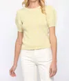Fate Puff Sleeve Swater In Yellow In Yellow