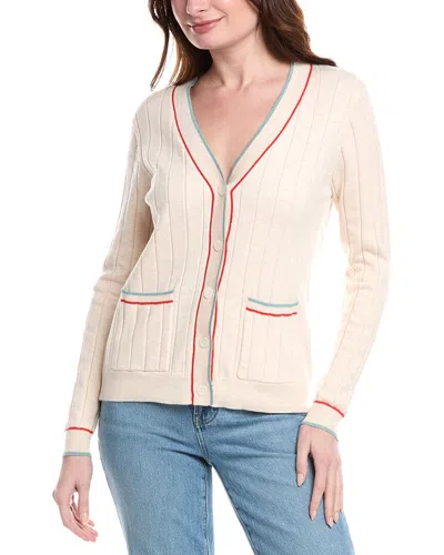 Fate Rib Knit Wool-blend Cardigan In Brown