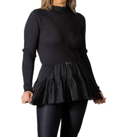 Fate Rockstar Tulle Top In Black