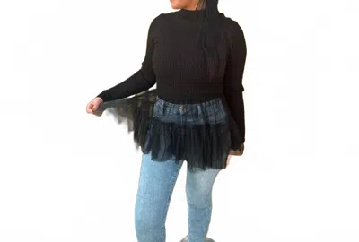 Fate Rockstar Tulle Top In Black