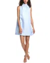 Fate Satin A-line Dress In Blue