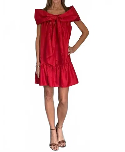 Fate Scarlett Bow Dress In Candy Apple Red