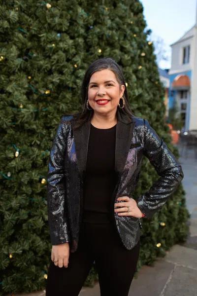 Fate Sequin Blazer In Black