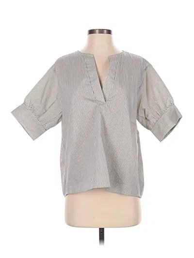 Pre-owned Fate Short Sleeve Blouse In Gray