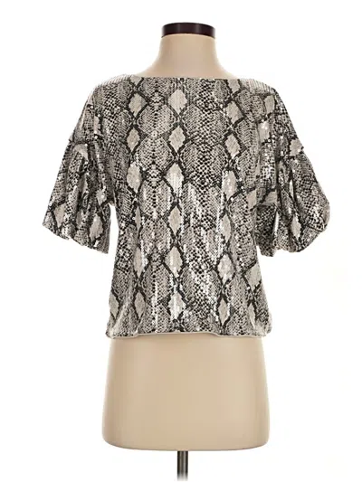 Pre-owned Fate Short Sleeve Blouse In Silver