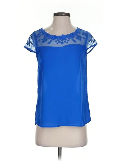 Pre-owned Fate Short Sleeve Top Blue Sweetheart Neckline Tops