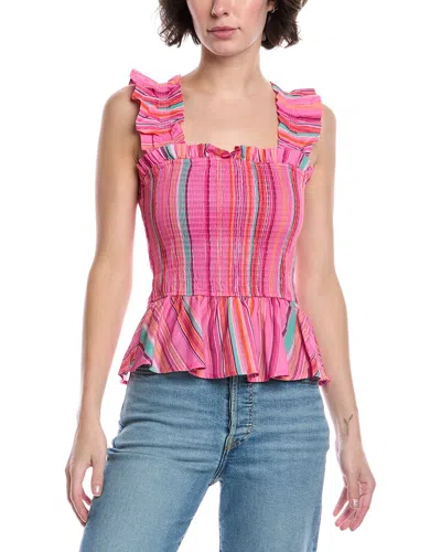 Fate Smocked Top In Pink