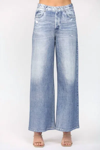 Fate Sofie Printed Pants In Blue