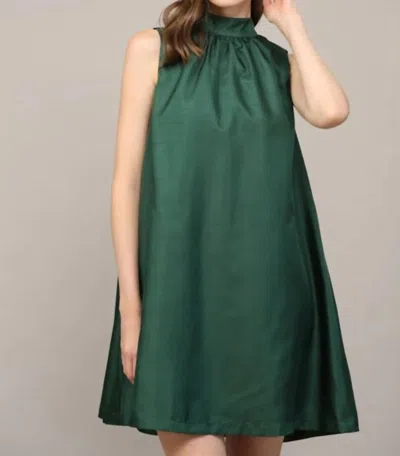 Fate Sophia Mini Dress In Evergreen In Green