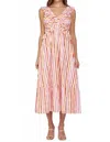 Fate Sorbet Striped Maxi Dress In White Multi In Multi