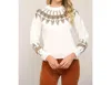 Fate Spangle Detail Holiday Sweater In White In White