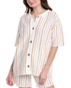 Fate Stripe Knitted Shirt In White