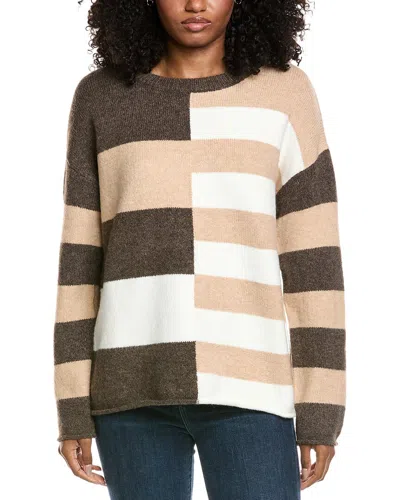 Fate Stripe Sweater In Brown
