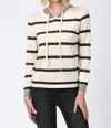 Fate Stripped Hoodie In Cream/charcoal In Multi