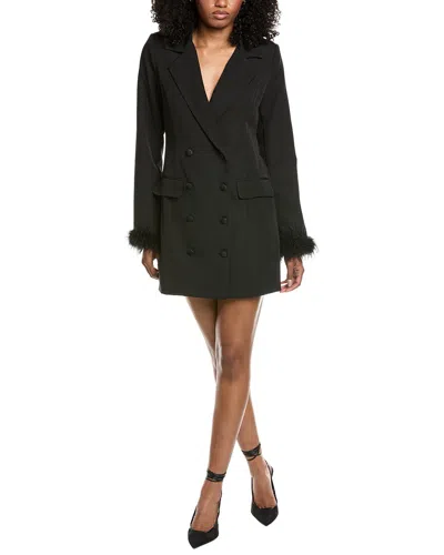 Fate Structured Double-breasted Blazer Dress In Black