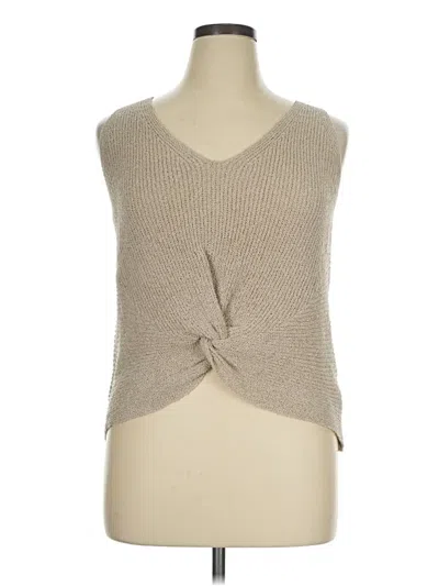 Pre-owned Fate Sweater Vest In Tan