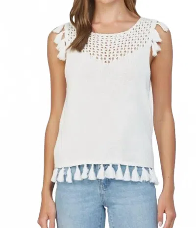 Fate Tassel Detail Tank In White