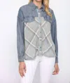 Fate Tencel Contrast Shirt In Denim Blue In Blue