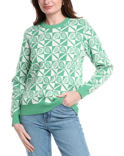 Fate Tennis Motif Sweater In Green