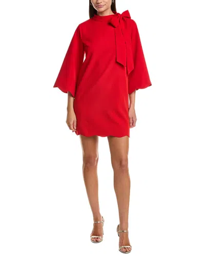 Fate Tie Detail Shift Dress In Red
