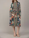 Fate Tie Waist Dress In Scarf Print In Multi