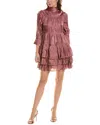 Fate Tiered A-line Dress In Pink
