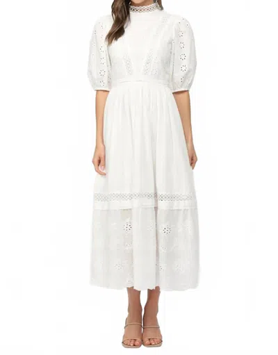 Fate Timeless Midi Dress In Ivory In Multi