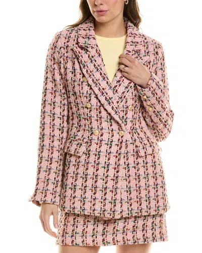 Fate Tweed Blazer In Pink