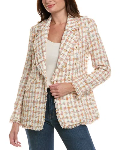 Fate Tweed Blazer In White