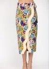 FATE WAVE CONTRAST DETAILED WRAP SKIRT IN MULTI