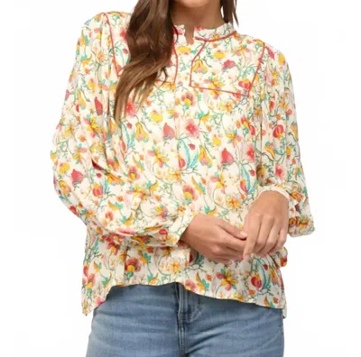 Fate Whimsy Garden Blouse In Cream In Multi
