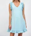 Fate Whispy Mini Dress In Blue In Blue