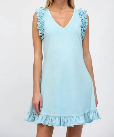 Fate Whispy Mini Dress In Blue