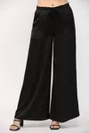 Fate Wide Drawstring Pants In Black In Black