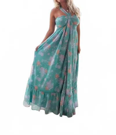 Fate Women's Aloha Maxi Dress In Turquoise In Blue