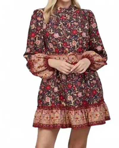 Fate Women's Border Print Belted Button Down Mini Dress In Multicolor