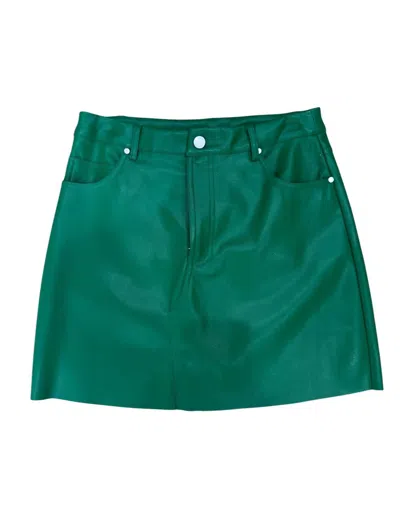 Fate Women's Cross Your Mind Leather Skirt In Green